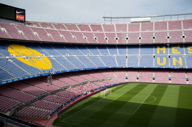 Barcelona, İspanya - 2 Nisan 2018: Camp Nou Stadyumu
