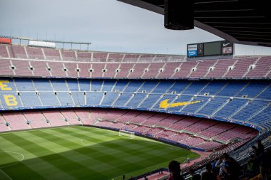 Barcelona, İspanya - 2 Nisan 2018: Camp Nou Stadyumu