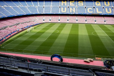 Barcelona, İspanya - 2 Nisan 2018: Camp Nou Stadyumu