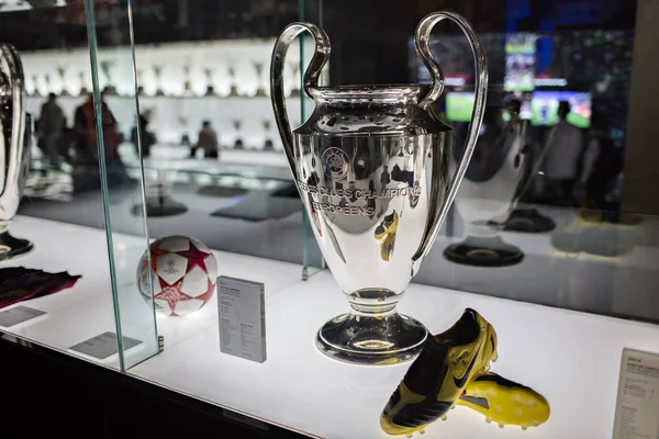 바르셀로나 스페인 2018 경기장 박물관의 바르셀로나의 Uefa — 스톡 사진