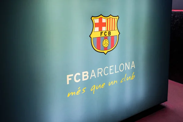 Barcelona Spanyolország 2018 Április Camp Nou Stadion Játszótér Bejárat Előtt — Stock Fotó