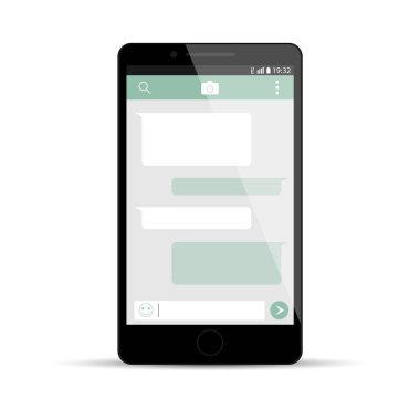 Sosyal medya ağları içinde hareket eden telefon