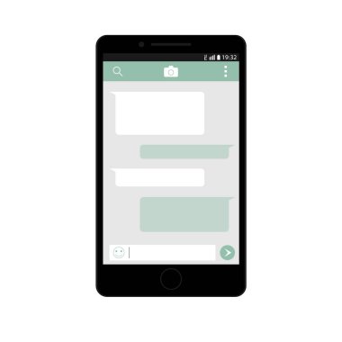 Sosyal medya ağları içinde hareket eden telefon