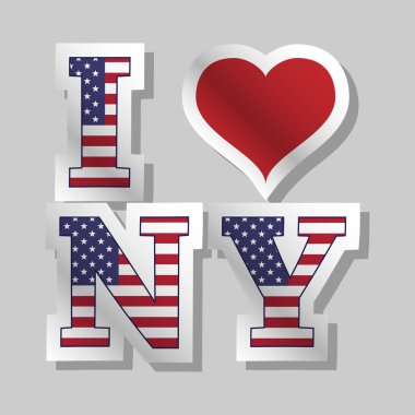 New York afiş gölge ile seviyorum