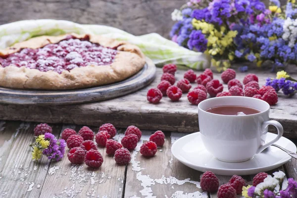 Sweet Delicious Freshly Baked Homemade French Country Pie Berries Cup — Stock Photo, Image