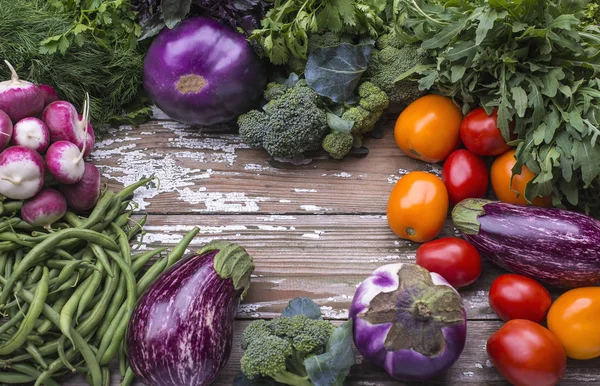 Concepto Vegetariano Cocinar Alimentos Naturales Saludables Verduras Frescas Para Preparar —  Fotos de Stock