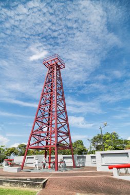 Miri, Sarawak, 1 Eylül 2018: Grand yaşlı kadın Kanada Hill Miri bulunan Sarawak olan ilk petrol teçhizat, şimdi bir petrol Müzesi.