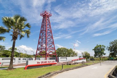 Miri, Sarawak, 1 Eylül 2018: Grand yaşlı kadın Kanada Hill Miri bulunan Sarawak olan ilk petrol teçhizat, şimdi bir petrol Müzesi.