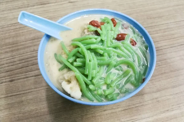 Penang Strada Famoso Chendol Con Fagioli Rossi Santan Servito Freddo — Foto Stock