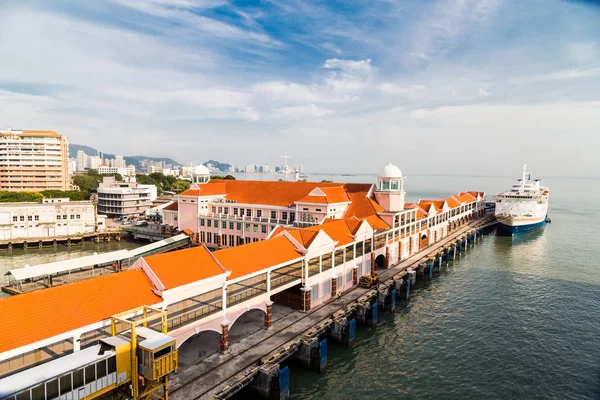 Ξημέρωμα Swettenham Pier Cruise Terminal Νησιού Penang Μαλαισία — Φωτογραφία Αρχείου