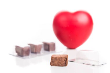 Sığır eti önlemek evde beslenen hayvan köpek çiğnenebilir beyaz arka planda heartworms tedavi