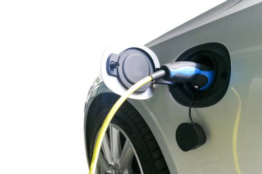 Soketine ve duvar ile suçlanıyor hibrid elektrikli araba closeup