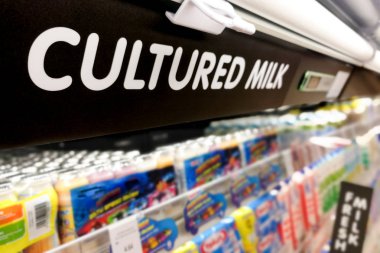 Taze chiller kültürlü süt tabela Süpermarket Hipermarket bölümünü dondurucular