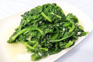Stir fry dau miu veya kar bezelye filiz sebze, Hong Kong ve Çin kış sezonu sırasında kullanılabilir.