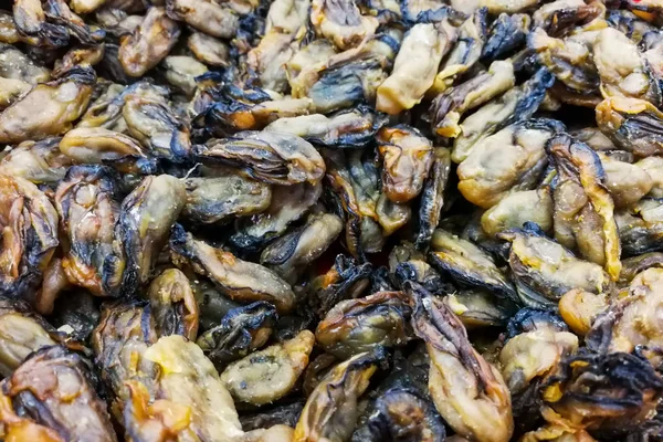Montón de ostras secas conservadas, ingrediente popular chino — Foto de Stock