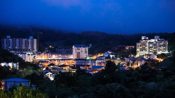 Brinchang miasto jest centrum turystyki w Cameron Highlands, Malaje — Zdjęcie stockowe