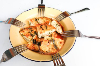 Cucur udang veya karides börek popüler lezzetli Malezya incelik vardır