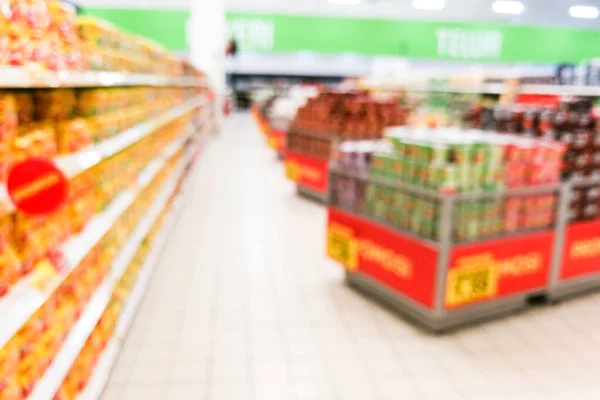 Hintergrund-Unschärfe eines Supermarkt-Supermarktes in Malaysia, Asien — Stockfoto