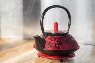 Asya çay seti ahşap tablo