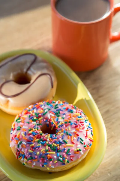 Donuts Cup Hot Chocolate — Stock Photo, Image