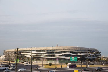 Bakü, Azerbaycan 10 Mayıs 2015 - Azerbaycan Ulusal Jimnastik Arena 10 Mayıs 2015 tarihinde. Bakü 2015 yılında ilk Avrupa Oyunlar ev sahipliği yapacak
