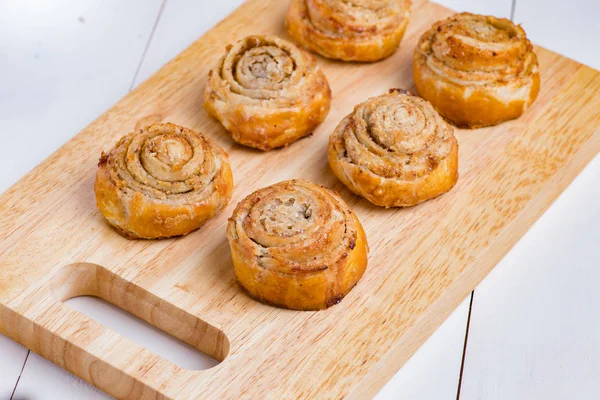 Verse Zoete Kaneel Broodjes — Stockfoto