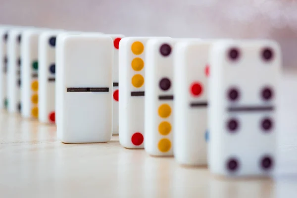 Dominos Sobre Fondo Madera — Foto de Stock