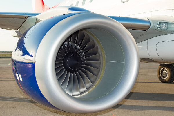 Airplane turbine of passenger airplane