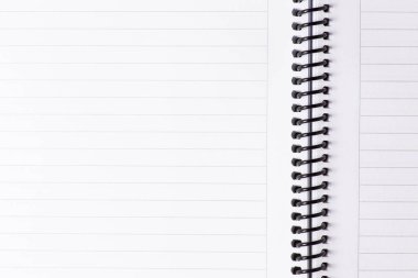 Boş boş not defteri ile çizgili sayfalar