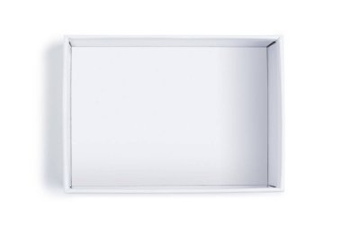 Beyaz arka plan üzerinde izole boş beyaz karton