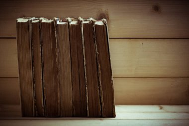 Eski, vintage kitap kitaplık