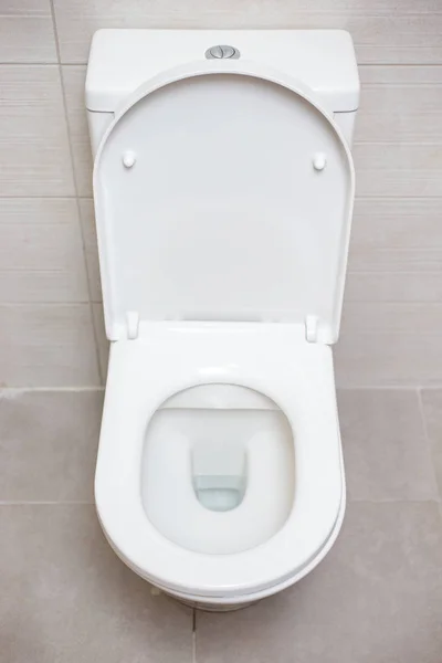 Close Vaso Sanitário Branco Banheiro — Fotografia de Stock