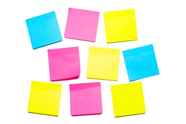 Colorful Sticky Notes Isolated White Background — Stock Photo, Image