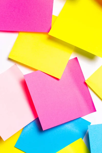 Many Colorful Sticky Notes White Background — Stock Photo, Image