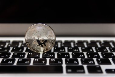 Notebook klavye gümüş bitcoin 