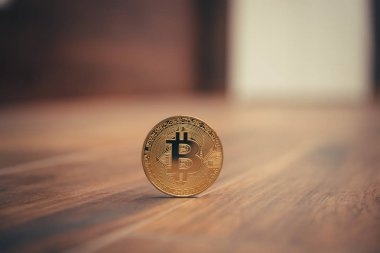 Altın bitcoin, yakın. İş kavramı