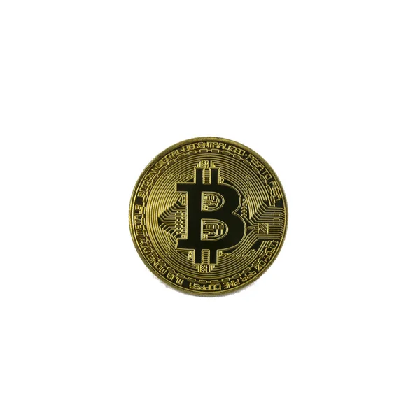 Bitcoin Dorato Vicino Concetto Aziendale — Foto Stock