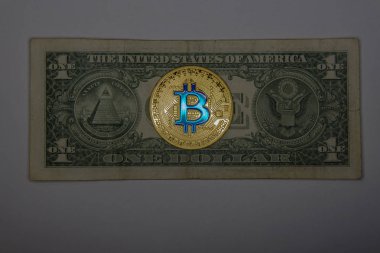  Bitcoin para arka plan üzerinde Kapat