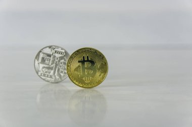  Bitcoin para arka plan üzerinde Kapat