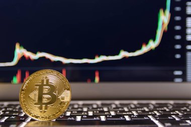  klavye ile grafik üzerinde altın bitcoin