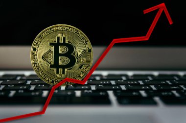  Bitcoin para arka plan üzerinde Kapat