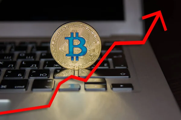 Bitcoin Geld Hintergrund Nahaufnahme — Stockfoto