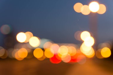 Bulanık şehir ışıkları arka planı