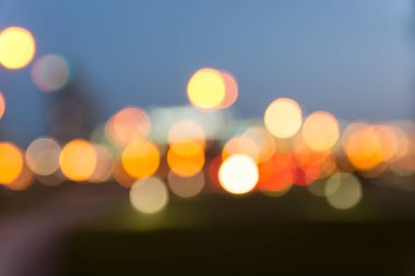 Bulanık şehir ışıkları arka planı