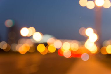 Bulanık şehir ışıkları arka planı