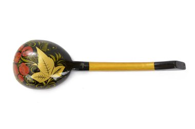 görüntü ahşap geleneksel kaşık beyaz arka plan üzerinde izole kapatmak