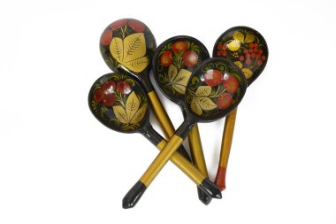 Ahşap Rus kaşık izole