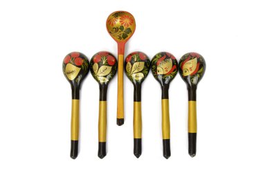 Ahşap Rus kaşık izole