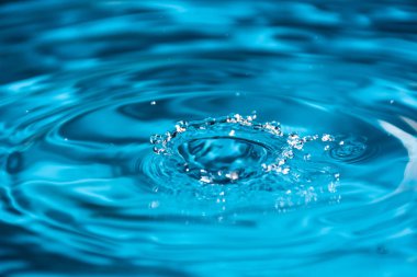 Splash arka plan mavi su