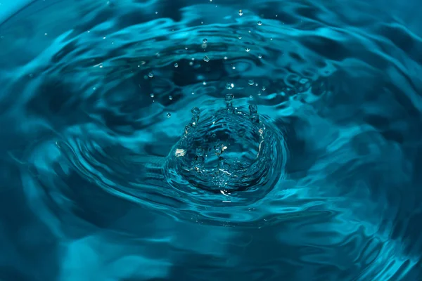 Salpicadura Agua Azul Fondo — Foto de Stock